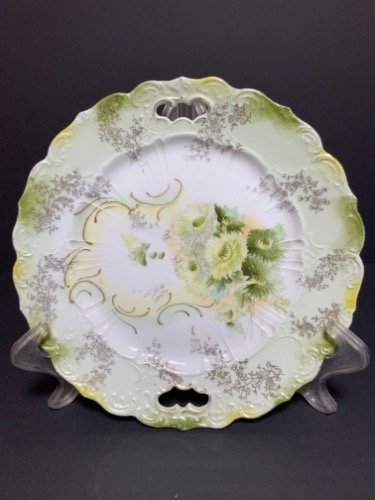 빅토리언 프로럴 투핸들 패스트리 플레이트 Victorian Floral Pastry Plate
