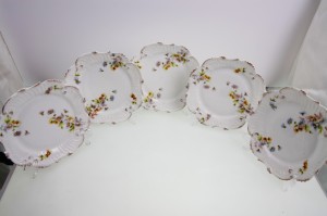 5 빈티지 본 차이나 데코레이터 플래이트 5 Vintage Bone China Decorator Plates