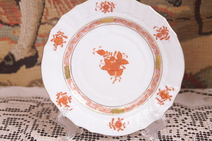 헤런드 뤄스트 차이니스 부퀘 브래드 플레이트 Herend Rust Chinese Bouqet Bread Plate 1999