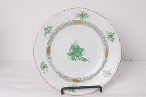헤런드 그린 차이니스 부퀘 샐러드 플레이트 Herend Green Chinese Bouqet Salad Plate dtd 1997