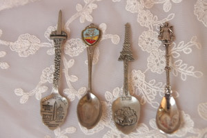 4 기념 스픈 4 Souviner Spoons circa 1970