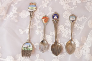 4 기념 스픈 4 Souviner Spoons circa 1970