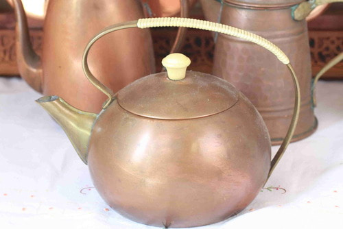 빈티지 독일 구리 티팟 Vintage Germany Copper Teapot