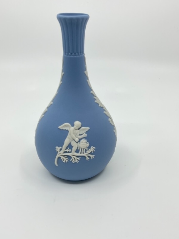 웨지우드 라벤더 제스퍼웨어 벋 베이스 Wedgwood Lavender Jasperware Bud Vase circa 1970