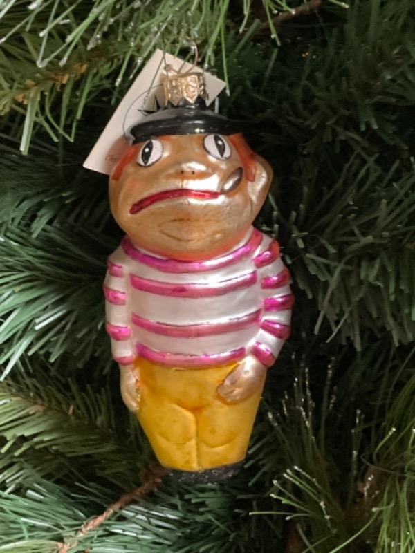크리스토퍼 라드코 핸드 블로운 / 핸드페인트 크리스마스 트리 장식-한정판- 1995 Christopher Radko Hand Blown / Painted Christmas Tree Ornament - Limited Edition (only 440 made!!)