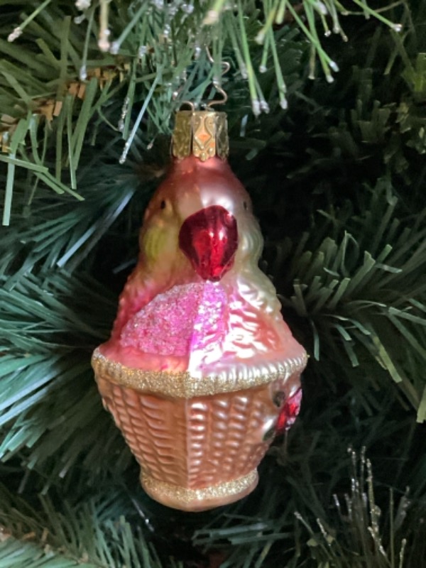 잉게 글라스 크리스마스 핸드 블로운 / 핸드페인트 크리스마스 트리 장식 1996 Inge Glas Hand Blown / Painted Glass Christmas Ornament