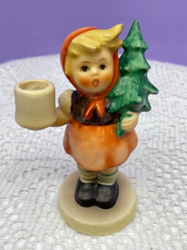 헴멜 &quot;Advent Girl with Fir Tree&quot; 피겨린 Hummel Advent Girl With Fir Tree Figurine circa 1960
