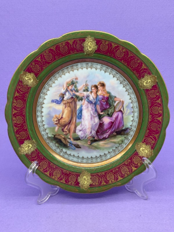 로얄 비엔나 스타일 케비넷 플레이트 Vintage Royal Vienna Style Cabinet Plate