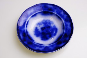 새뮬 엘칵 볼 1830 Flow blue 13 cm Rimmed Bowl  (circa 1830) by Samuel Alcock &quot;scinde&quot; pattern