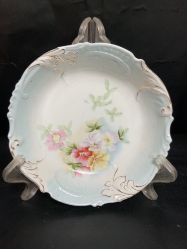 빅토리언 핸드페인트 서빙 볼 -데미지-(크랙) Victorian Hand Painted Serving Bowl circa 1900 - AS IS (crack)