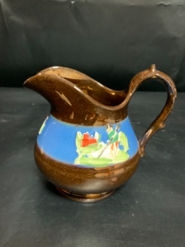 카퍼 러스터 웨어 크림/밀크 피쳐 Copper Lustre Ware cream/milk pitcher circa 1820 - 1860