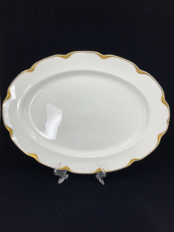 하빌랜드 리모지 라지 서빙 플레어-있는 그대로-(칩) Haviland Limoges Large Serving Platter circa 1900 - AS IS (Chip)