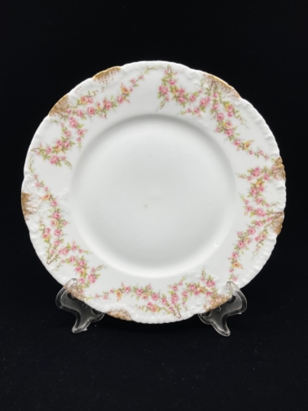 하빌랜드 리모지 “프로럴 갈랜드” 디너 플레이트-있는 그대로-(칩) Haviland Limoges &quot;Floral Garland&quot; Dinner Plate circa 1900 - AS IS #2