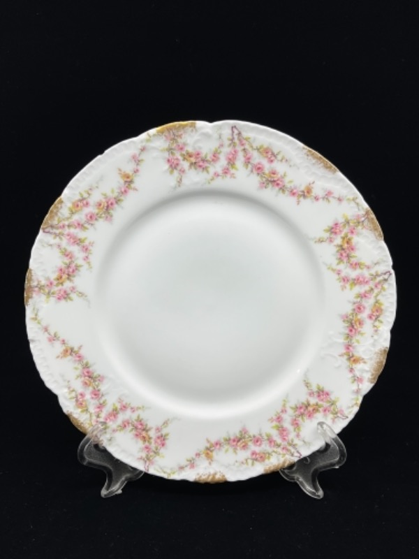 하빌랜드 리모지 “프로럴 갈랜드” 디너 플레이트-있는 그대로-(칩) Haviland Limoges &quot;Floral Garland&quot; Dinner Plate circa 1900 - AS IS #1