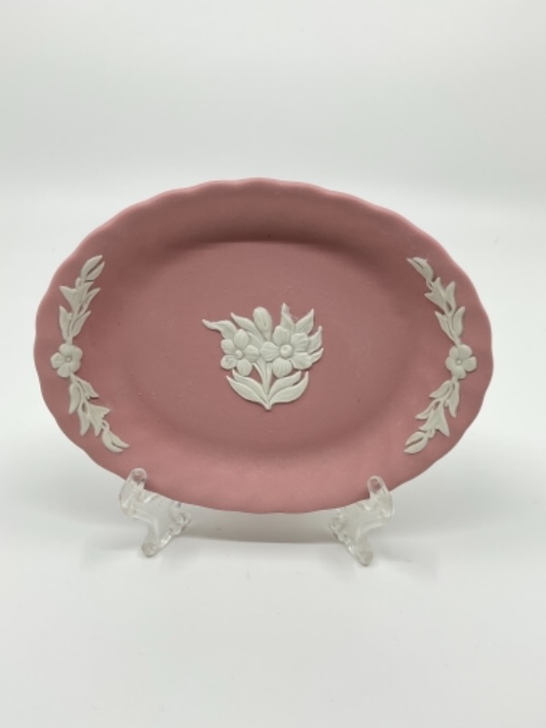 웨지우드 핑크 제스퍼웨어 민트 디쉬 Wedgwood Pink Jasperware Mint Dish circa 1960
